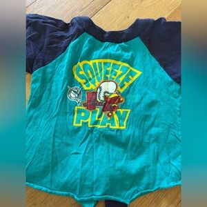 VTG 94 Florida Marlins button down shirt “squeeze play” youth small 6/7